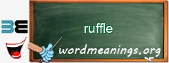 WordMeaning blackboard for ruffle